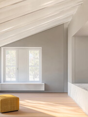 Modern interior design featuring natural light and minimalist elements in a cozy room