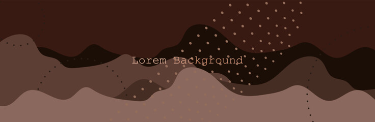 Brown Color mountains, translucent waves. Multicolored abstract glass shapes, modern background, vector design Illustration for you project. Brown colorful. mocha mousse
