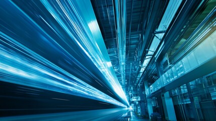 Obraz premium Dynamic industrial lighting solutions illuminate work environments with innovative smart technology