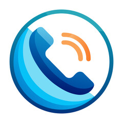 call icon isolate on transfer background, phone icon