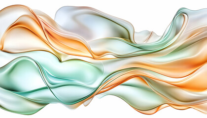 Obraz premium Abstract swirling pastel fabric; elegant, flowing design; ideal for website banners or print