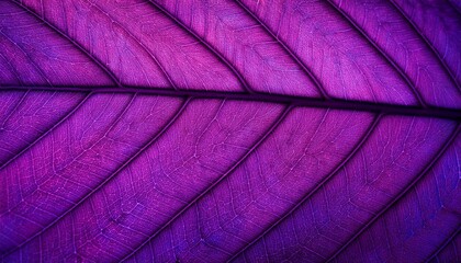 detail of leaf texture abstract purple background color toned