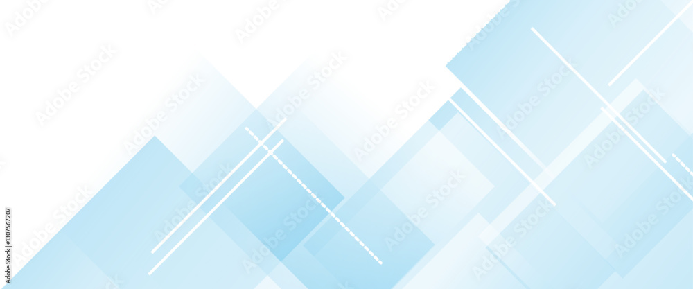 Poster Colorful vector abstract modern wide banner background, Blue vector gradient abstract background with shapes elements.