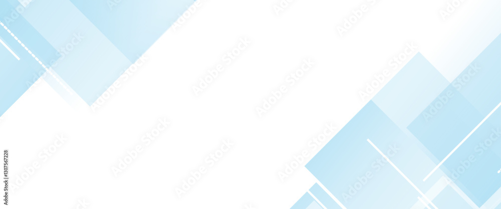 Poster Blue vector gradient abstract background with shapes elements.