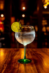 Lemon Rosemary Gin Cocktail at Trendy Bar