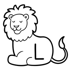 coloring alphabet for kids L