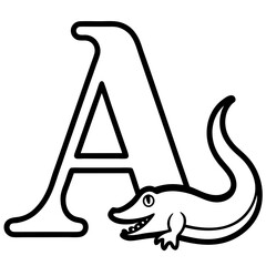 coloring alphabet for kids A