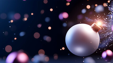 Giant Glowing Christmas Ornament Floating in Space