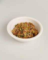 Delicious Healthy Vegetable Dish in a White Bowl with Garnish