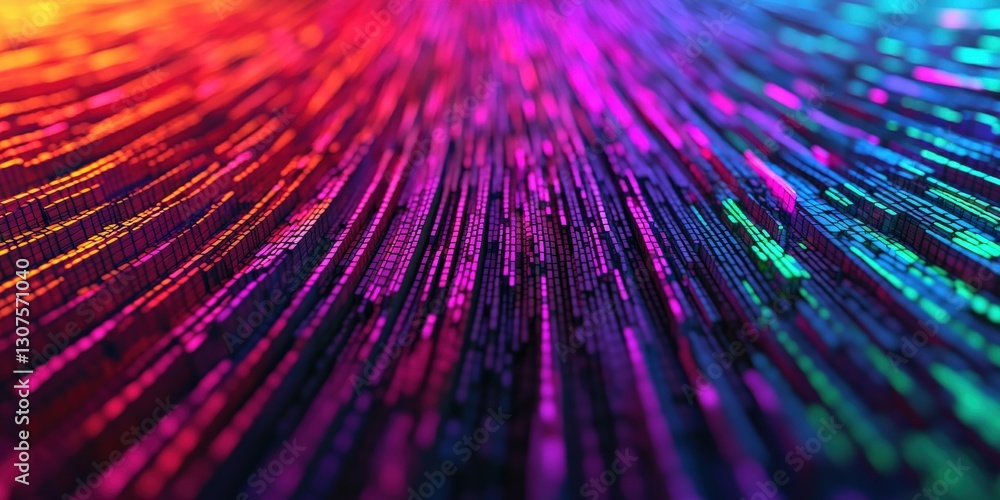 Poster info business startup social media concept. vibrant abstract lines in a colorful gradient pattern.