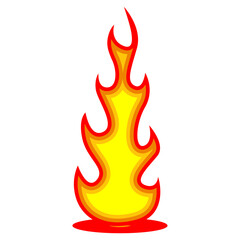 vector illustration of a red fire