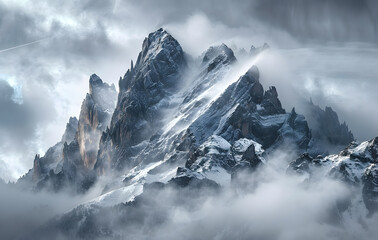 Obraz premium mountain landscape with clouds