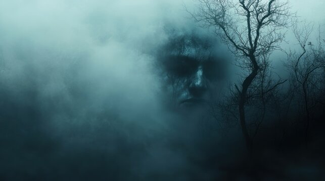 Foggy Forest Ghost Face