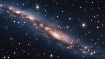 Obraz premium Cosmic Wonder: Breathtaking Space Galaxy Filled with Twinkling Stars and Mystical Nebulas