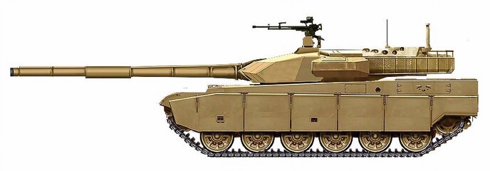 Option for upgrading the MBT-3000 tank, with the installation of an automatic loader in the stern of the turret © Tikros