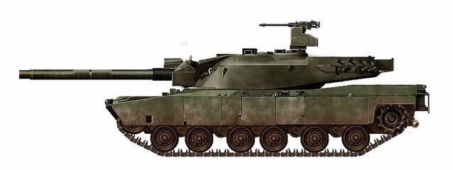 Concept of a new MBT, with a 152mm gun and a new chassis (XM-20 Prototype variant) © Tikros