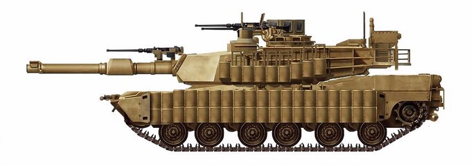 Concept of a new MBT, with a 120mm gun and a new chassis (XM-20A2 TUSK II variant) © Tikros