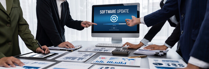 Software update on computer for brisk version of device software upgrade