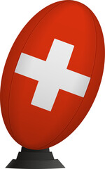 Obraz premium Switzerland Rugby Ball.