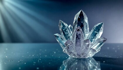 Obraz premium Stunning Crystal Sculpture Reflecting Light