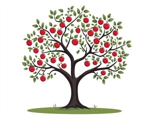 Obraz premium Fruit Tree Illustration