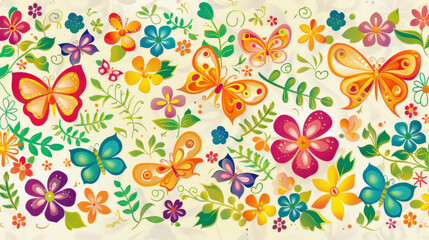 seamless pattern with butterflies