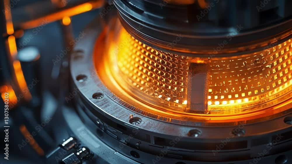 Aufkleber a medium closeup presents a detailed view of the reactors heating mantle with adjustable temperature
