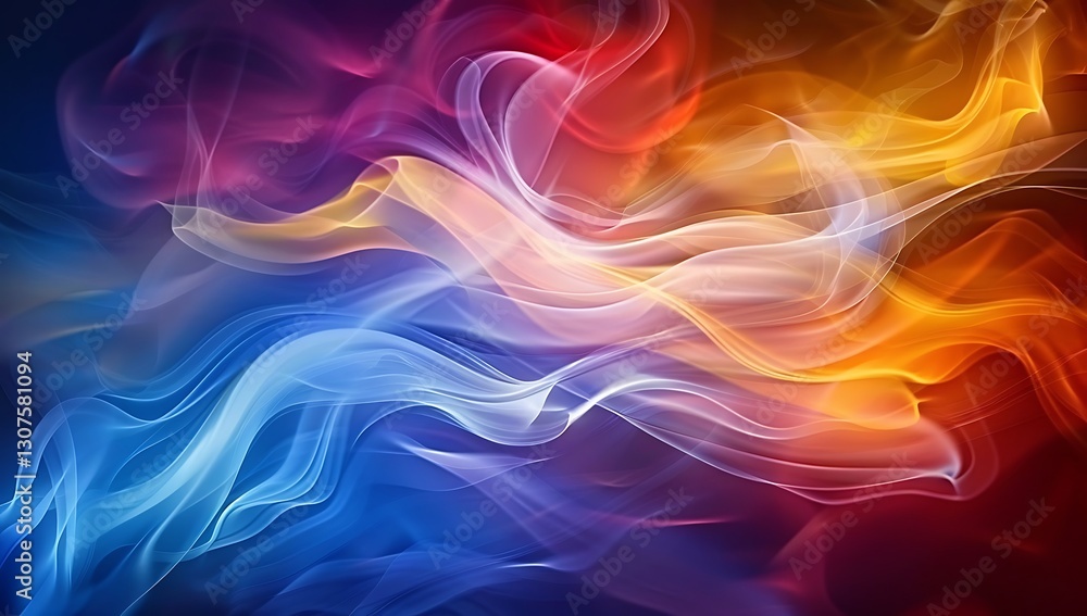Poster abstract color stream: a vibrant composition of swirling colors, creating an abstract effect that ev