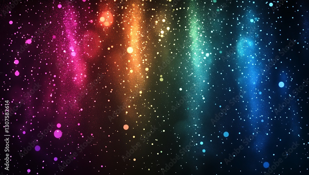 Poster celestial spectrum: a vibrant, digitally created image showcases a mesmerizing display of colors, re