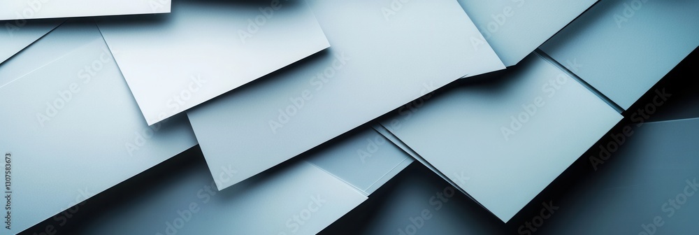 Poster Professional paper art background with geometric cut out shapes and muted tones for effective document presentation Generative AI