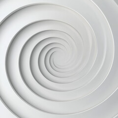 Obraz premium Smooth spiral pattern in white tones creating sense of depth and movement