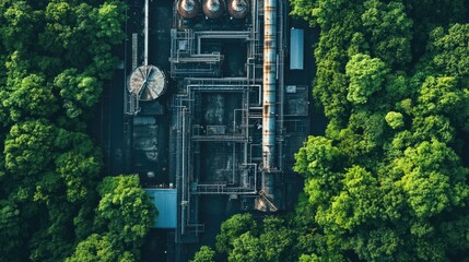 Fototapeta premium Building with Trees