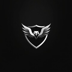 Eagle shield logo, symbol of protection, abstract design, for branding