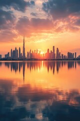 Obraz premium City Skyline at Sunset