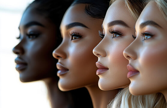 Diverse group of women showcasing beauty and strength in a natural light setting