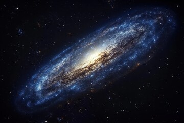Fototapeta premium Stunning view of a spiral galaxy illuminated by countless stars in the depths of space