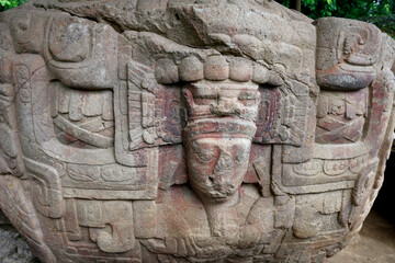 Mayan Stele at Quirigua Site, Guatemala