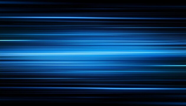 abstract background with blue gradient light streaks on black glowing blurred motion effect glowing horizontal lines - Powered by Adobe