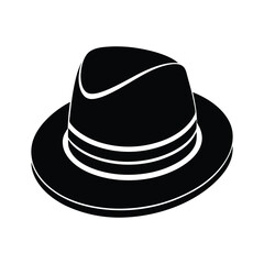 boater hat of a silhouette art