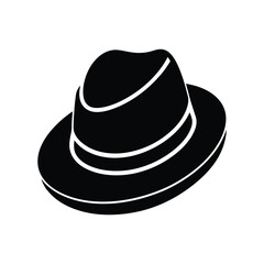 panama hat of a silhouette art