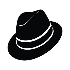 fedora hat of a silhouette art