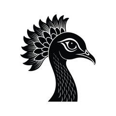 Obraz premium hen head of a silhouette art
