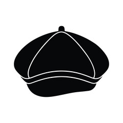 beret hat of a silhouette art