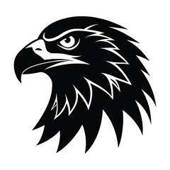 eagle head of a silhouette art