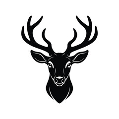deer head of a silhouette art