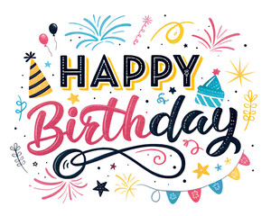 Happy Birthday Typography Design