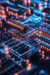 Fototapeta premium Computer Circuit Board Close Up