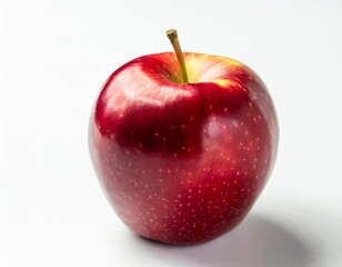 Red Apple: Crisp Fruit Isolated on White Background