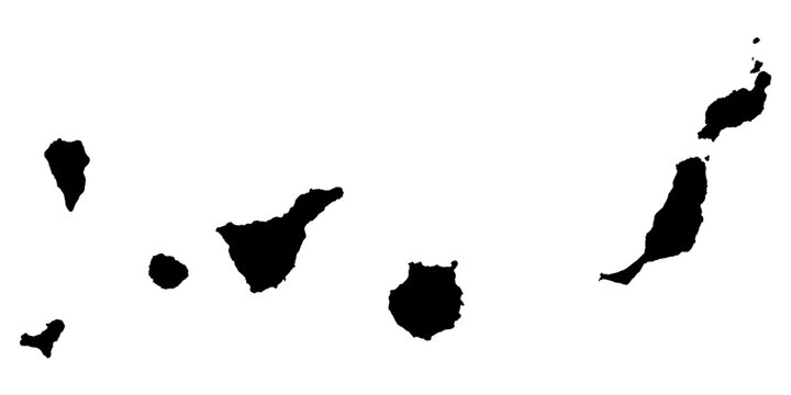 Vector illustration with map of Canary Islands, Gran Canaria, Spain