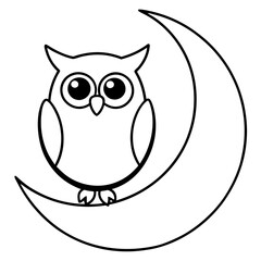 owl on white background